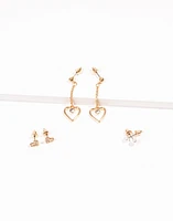 Aretes set bañado oro