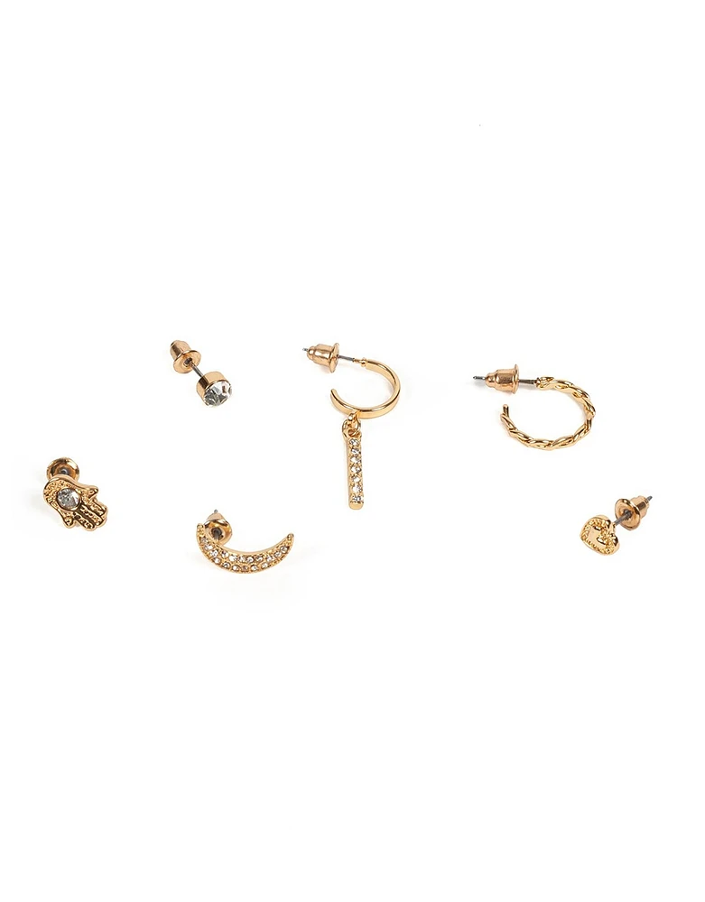 Aretes set bañados en oro