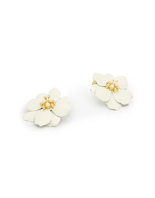 Aretes pasantes con flores