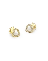 Aretes pasantes con corazon