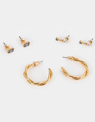 Aretes set bañado en oro