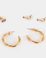 Aretes set bañado en oro