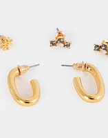 Aretes sets bañado en oro mistico