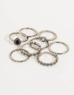 Set anillos con piedra