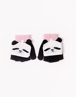 Guantes con cara de panda