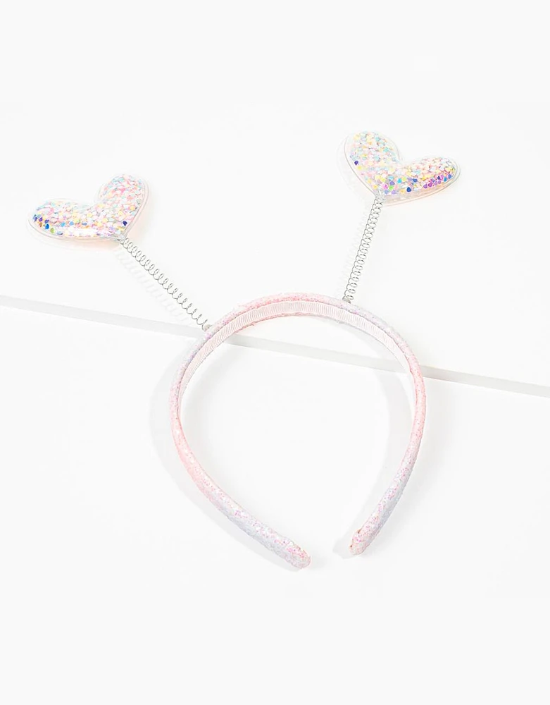 Diadema con corazones de confeti