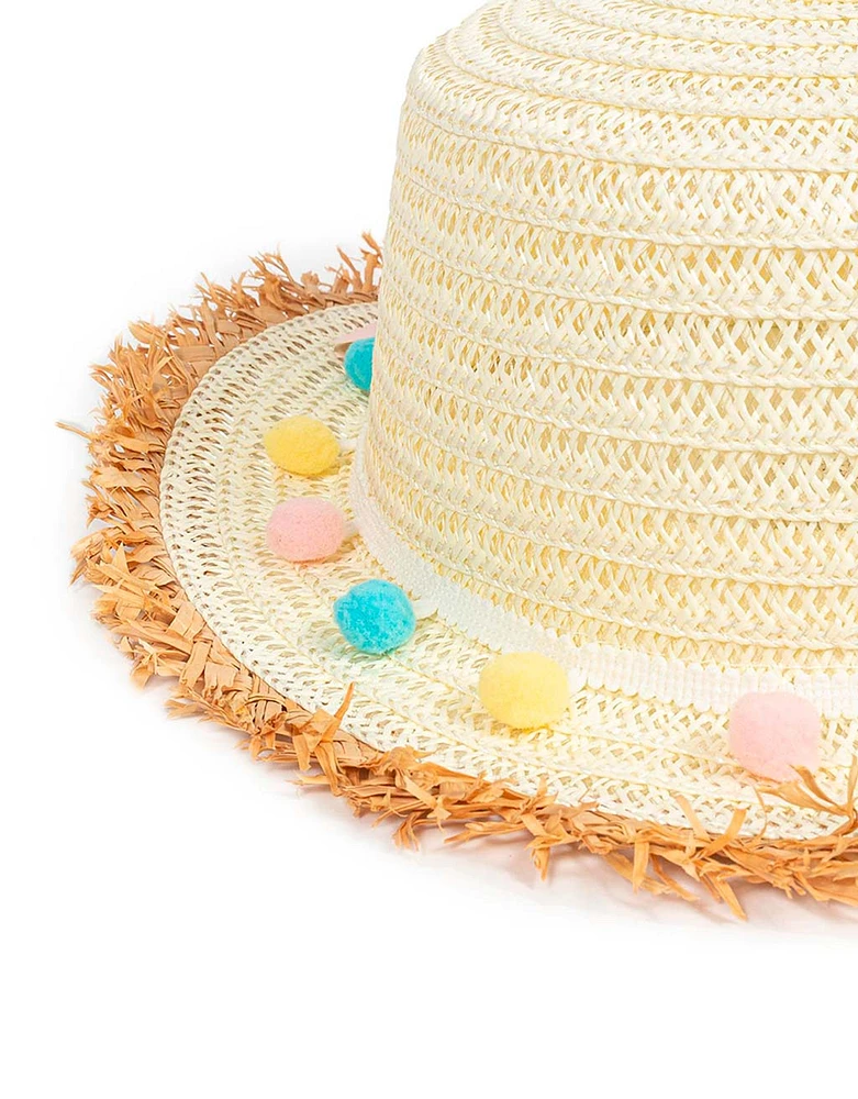 Sombrero infantil pompones