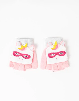 Guantes infantiles unicornio superhéroe