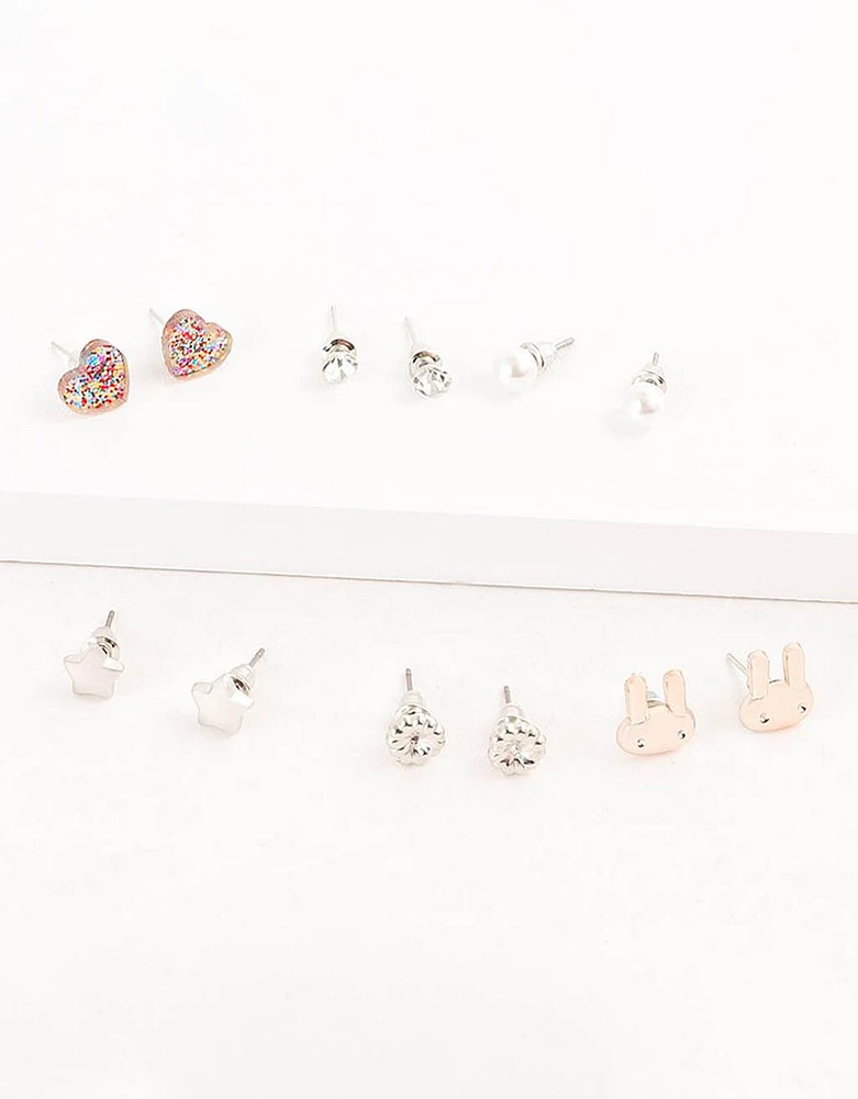 Set de 6 pares de aretes