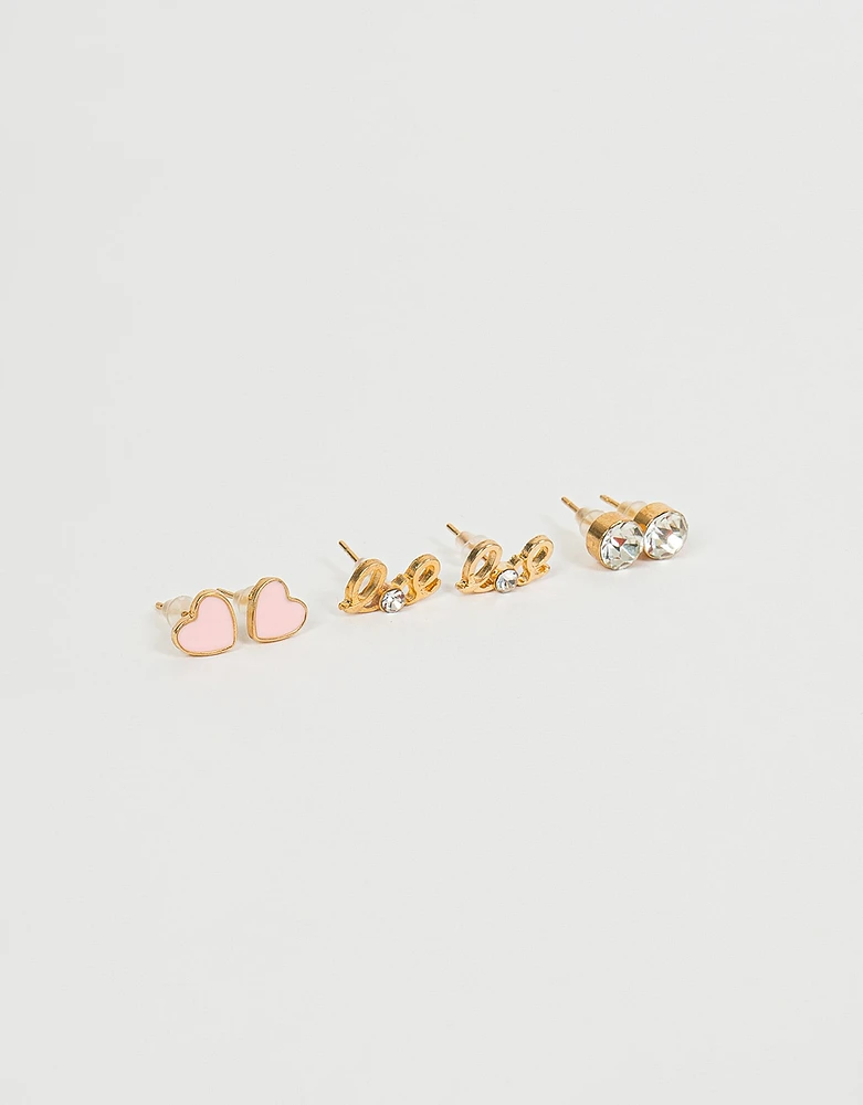 Aretes set love