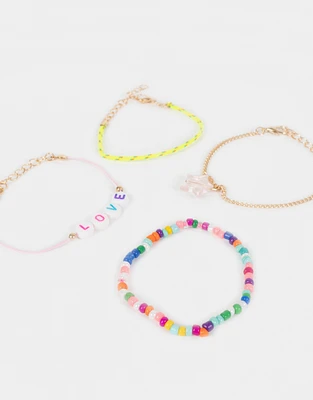 Set de 4 pulseras love