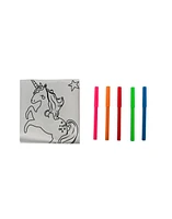 Bolsa infantil unicornio para colorear