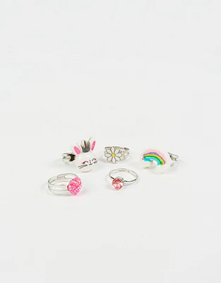 Anillos infantiles set x 5