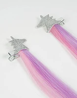 Broches infantiles unicornio set x 2