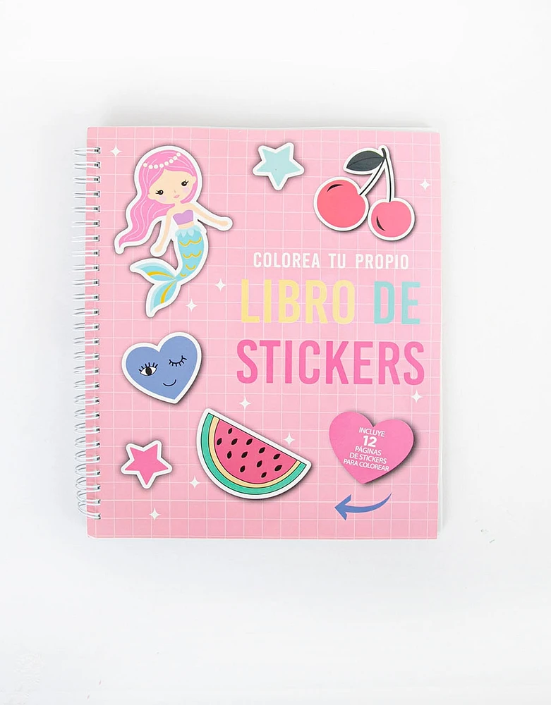 Cuaderno con stickers para colorear