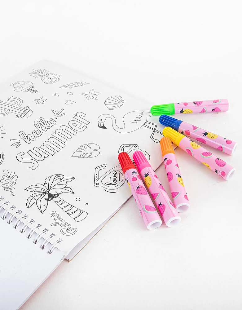 Cuaderno con stickers para colorear