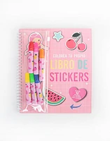 Cuaderno con stickers para colorear