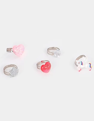 Anillos infantiles set corazones