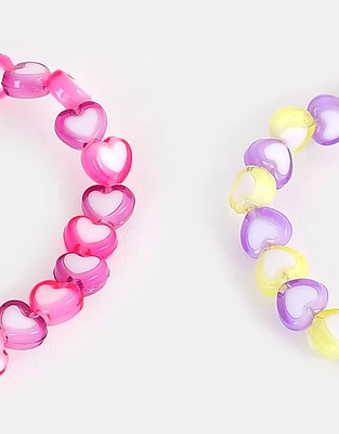 Pulseras infantiles set hearts