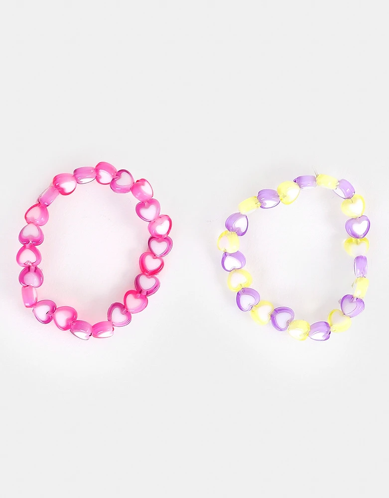 Pulseras infantiles set hearts