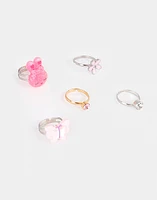 Set de 5 anillos infantiles