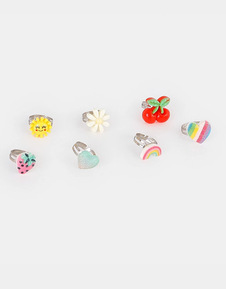 Set de 7 anillos infantiles