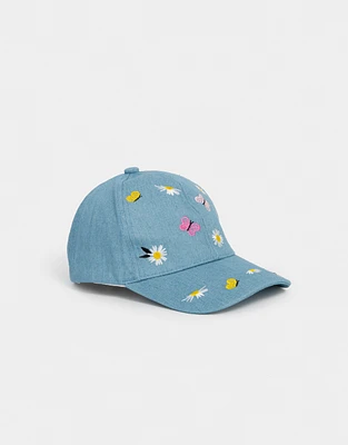 Cap denim bordada