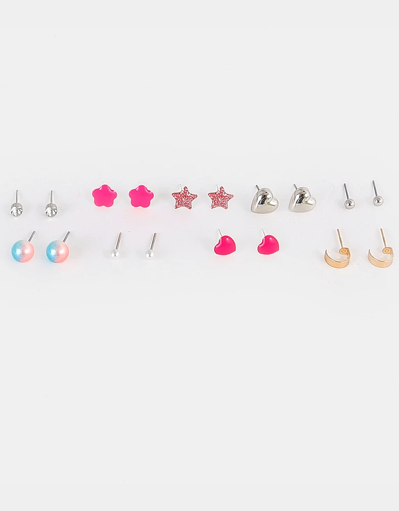 Set de 9 aretes infantiles