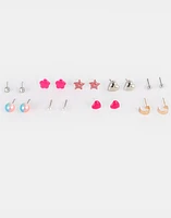 Set de 9 aretes infantiles