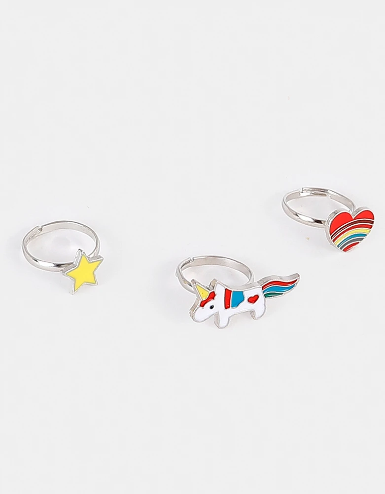 Set de anillos unicornio