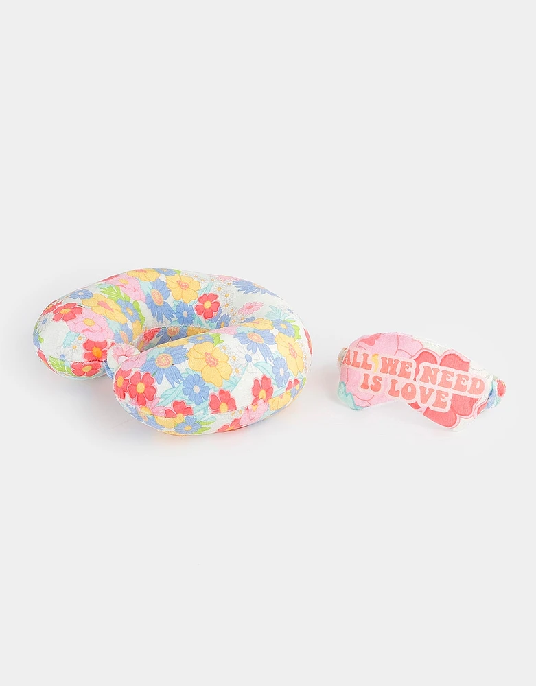 Set de almohada y antifaz infantil de viaje