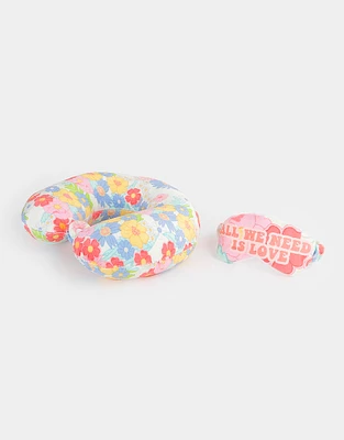 Set de almohada y antifaz infantil de viaje