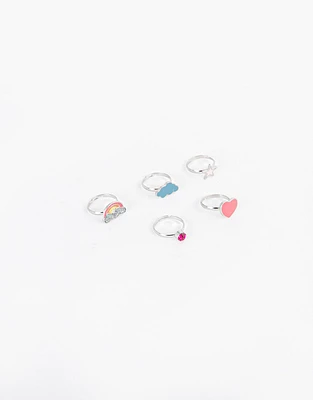 Set de 5 anillos infantiles