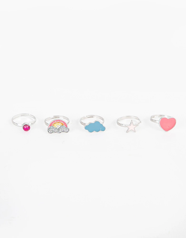 Set de 5 anillos infantiles