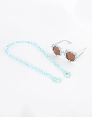 Lentes osito con cadena