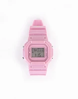 Reloj digital con flores