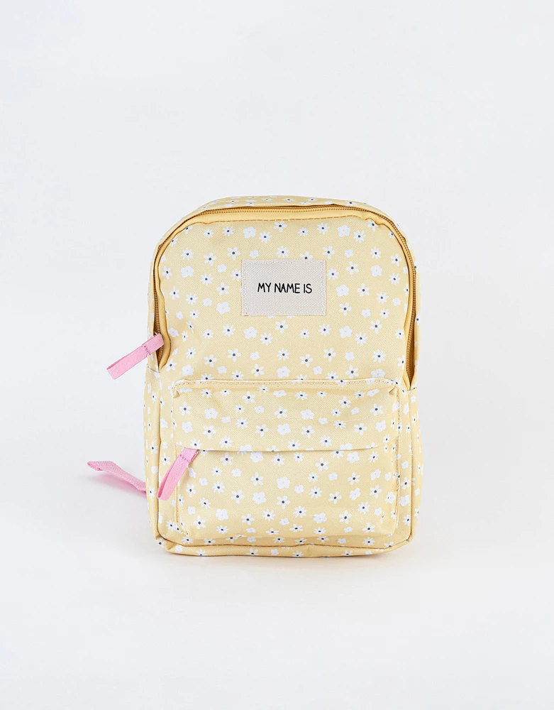 Mochila infantil estampada con flores