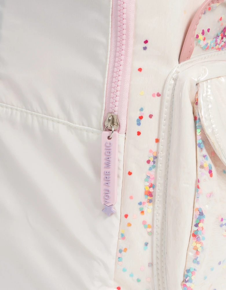 Mochila infantil con confetti