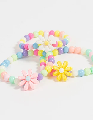 Set de pulseras con flores