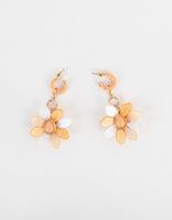 Aretes colgantes flor de resina