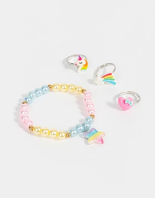 Set infantil pulsera y anillos