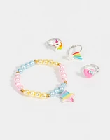 Set infantil pulsera y anillos