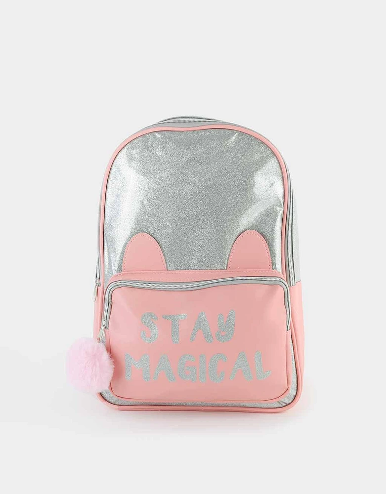 Mochila infantil con glitter