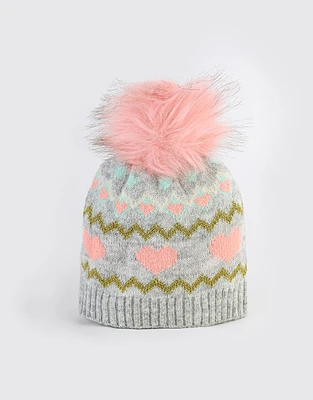 Gorro infantil con corazones