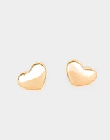 Aretes corazón bañados en oro