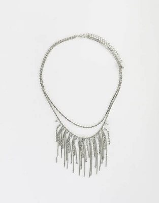 Collar con tiras de strass