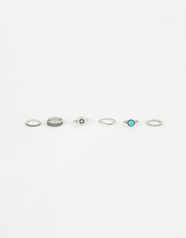 Set de anillos con piedra