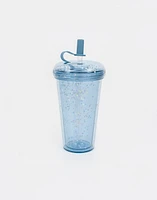 Vaso con glitter movible