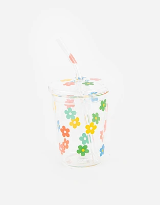 Vaso transparente estampado