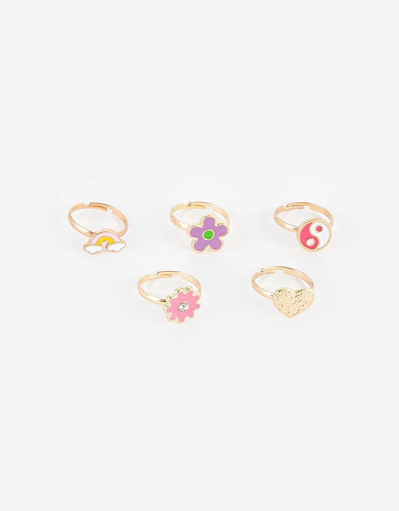 Anillos infantiles con flores